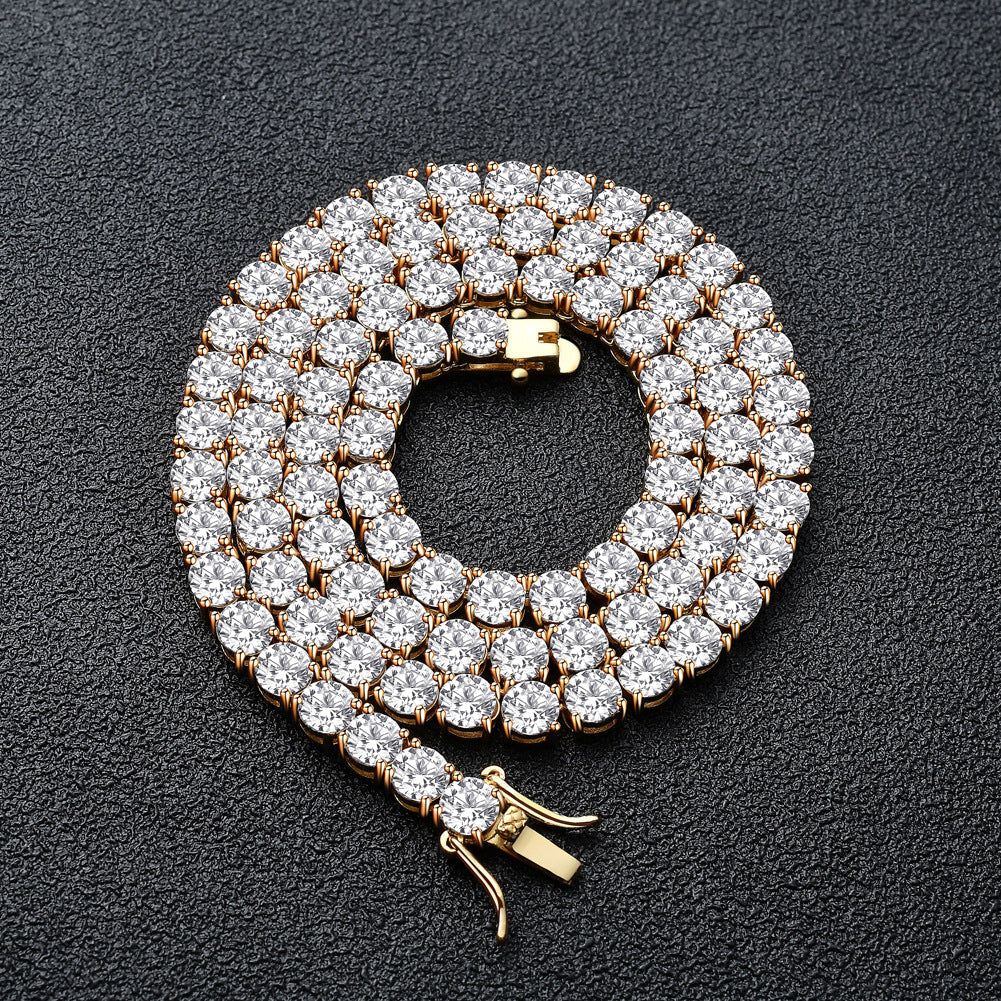 3mm 14K Gold Tennis Chain - Image 3