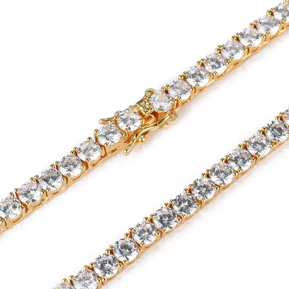 3mm 14K Gold Tennis Chain - Image 4